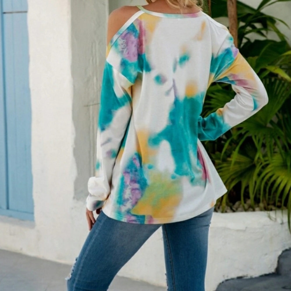 Tie Dye cut out Top - Picture 5 of 5
